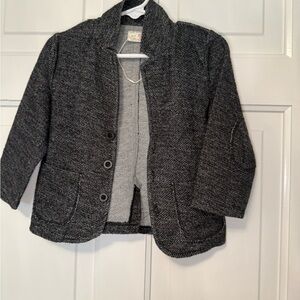 Zara Baby Herringbone Blazer Jacket Gray 18-24 Months NWT Style (No Tag)